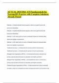 ACTUAL 2025&sol;2026 ATI Fundamentals for Nursing RN Practice with Complete Solutions Already Passed