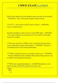 CIPP&sol;E EXAM QUESTIONS AND ANSWERS 2025