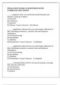 FINAL PACE EXAM 1&sol;3 QUESTIONS WITH COMPLETE SOLUTIONS