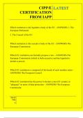 CIPP/E CERTIFICATION FROM IAPP QUESTIONS AND ANSWERS 2025