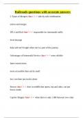 Railroads questions with accurate answer2