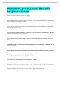 Wastewater&lpar; practice exam &rpar;Test with complete solutions