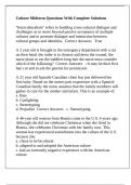 Culture Midterm Questions With Complete Solutions