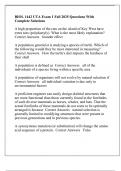 BIOL 1442 UTA Exam 1 Fall 2025 Questions With Complete Solutions