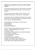ASAP Pace Exam Questions And Answers With Complete Solutions