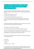 334 Mental Health Exam 1 Final Test Questions Answered Correct 2025-2026 Updated Set&period;