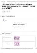 identifying dysrhythmias EXAM COMPLETE QUESTIONS AND ANSWERS &vert; ALREADY PASSED &vert; 2025 LATEST&excl;&excl;