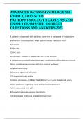 ADVANCED PATHOPHYSIOLOGY 530 - EXAM 3 EXAM WITH CORRECT QUESTIONS AND ANSWERS 2025