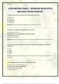UTAH NOTARY PUBLIC &ndash; INTENSIVE NCLEX-STYLE MULTIPLE CHOICE EXAM SET