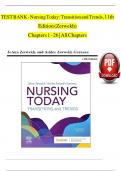 Test Bank For Nursing Today Transition And Trends 11th Edition By Zerwekh &vert;&vert; WITH RATIONALES&vert;&vert;GRADED A&plus;&vert;&vert;NEW 2024