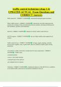 traffic control technician &lpar;chap 1-4&rpar;  UPDATED ACTUAL  Exam Questions and  CORRECT Answers