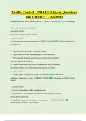 Traffic Control UPDATED Exam Questions  and CORRECT Answers