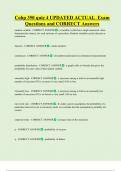 Cohp 350 quiz 4 UPDATED ACTUAL  Exam  Questions and CORRECT Answers