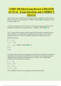 COHP 350 Final Exam Review UPDATED  ACTUAL  Exam Questions and CORRECT  Answers