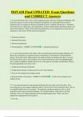 MSN 620 Final UPDATED  Exam Questions  and CORRECT Answers 