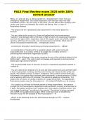 PALS Final Review exam 2024 with 100&percnt; correct answer