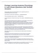 Portage Learning Anatomy Physiology II&colon; Lab 8 Exam Questions with Verified Answers