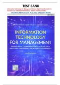 Test bank for Information Technology for Management&colon; Driving Digital Transformation to Increase Local and Global Performance&comma; Growth and Sustainability&comma; 12th Edition by Efraim Turban&comma; Carol Pollard&comma; and Gregory Wood &vert;all chapters&vert;