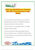 LEED Test 2025&sol;2026 &ndash; 107 Exam Questions with Correct Answers &vert; Rating Systems&comma; Credit Categories&comma; Integrative Process & Site Selection