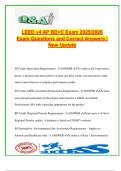LEED v4 AP B2 &ndash; 90 High-Yield Practice Questions with Correct Answers &lpar;2025&sol;2026&rpar; &vert; EA&comma; IEQ&comma; SS&comma; and Innovation Credit Mastery for LEED BD&plus;C