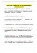 ACCT 465 Managerial Controls questions with accurate answers&period;