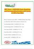 MNT Exam 1 &ndash; 2025&sol;2026 &vert; 100 Verified Questions with Correct Answers &vert; Malnutrition Criteria&comma; Obesity Etiology&comma; Bariatric Surgery&comma; Refeeding Syndrome & NFPE