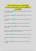 NMS II OSCE&sol;Exam I UPDATED  ACTUAL QUESTIONS AND CORRECT  ANSWERS