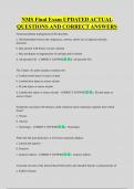 NMS Final Exam UPDATED ACTUAL  QUESTIONS AND CORRECT ANSWERS