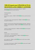 NMS II Exam & osce UPDATED ACTUAL  QUESTIONS AND CORRECT ANSWERS