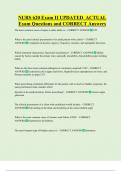 NURS 620 Exam II UPDATED  ACTUAL  Exam Questions and CORRECT Answers 