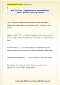 NHIE Structural Component Terms Questions and  Correct Answers Already Graded