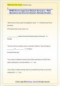 NHIE Home Inspection Manual&colon; Structure - Wall  Questions and Correct Answers Already Graded