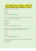 AESC 2050 Exam 2 ACTUAL   UPDATED    Exam Questions and CORRECT Answers 