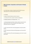 NSG 210 Exam 1 Questions and Answers Already  Graded 