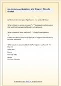 NSG 210 Perfusion Questions and Answers Already  Graded 
