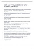 NCTI A&P FINAL QUESTIONS WITH VERIFIED ANSWERS