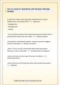 NSG 210&colon; MOBILITY Questions and Answers Already  Graded 