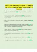 AESC 2050 Kiepper UGA Final UPDATED  ACTUAL Exam Questions and CORRECT  Answers 