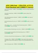 AESC 2050 Final Kiepper UPDATED   ACTUAL Exam Questions and CORRECT  Answers 
