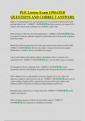 PUE License Exam UPDATED  QUESTIONS AND CORRECT ANSWERS