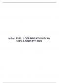   IMSA LEVEL 1 CERTIFICATION EXAM 100&percnt; ACCURATE 2025