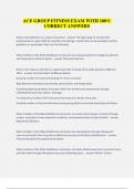 ACE Group Fitness Instructor Exam Prep&colon; 100&percnt; Verified Questions & Answers 2025&sol;2026