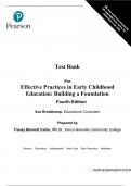 Test Bank For Effective Practices in Early Childhood Education Building a Foundation&comma; 5th Edition by Sue Bredekamp Gail E&period; Joseph All Chapters