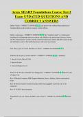 Army SHARP Foundations Course Test 2  Exam UPDATED QUESTIONS AND  CORRECT ANSWERS
