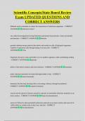 Scientific Concepts&sol;State Board Review  Exam UPDATED QUESTIONS AND  CORRECT ANSWERS