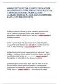 COMMUNITY DENTAL HEALTH FINAL EXAM 2025 WITH MULTIPLE CHOICE OF QUESTIONS AND DETAILED SOLVED SOLUTIONS ALREADY GRADED A&plus; AND 100&percnt; GUARANTEE PASS &lpar;JUST RELEASED&excl;&excl;&excl;&excl;&rpar;