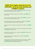 Mobile Water Supply Apparatus Overview  UPDATED   ACTUAL Exam Questions and  CORRECT Answers