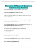 Chemistry 103 Exam 3 Questions with Accurate Answers