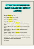 CPTC ACTUAL 2025&sol;2026 EXAM QUESTIONS AND 100&percnt; CORRECT ANSWERS