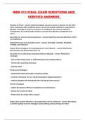 HRM 413 FINAL EXAM QUESTIONS AND VERIFIED ANSWERS 